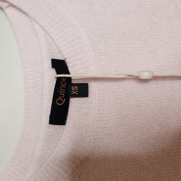 NEW Quince Mongolian Cashmere Crewneck Sweater Minimal Pink Sz XS - Picture 9 of 12
